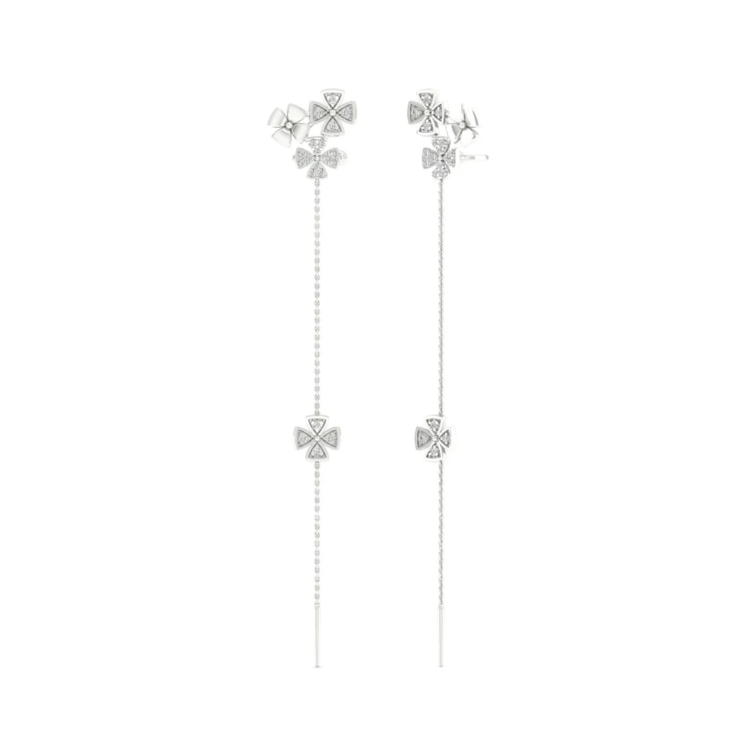 0.30 CTW Lab Grown Diamond Floral Spark Drop Earring