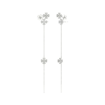 0.30 CTW Lab Grown Diamond Floral Spark Drop Earring