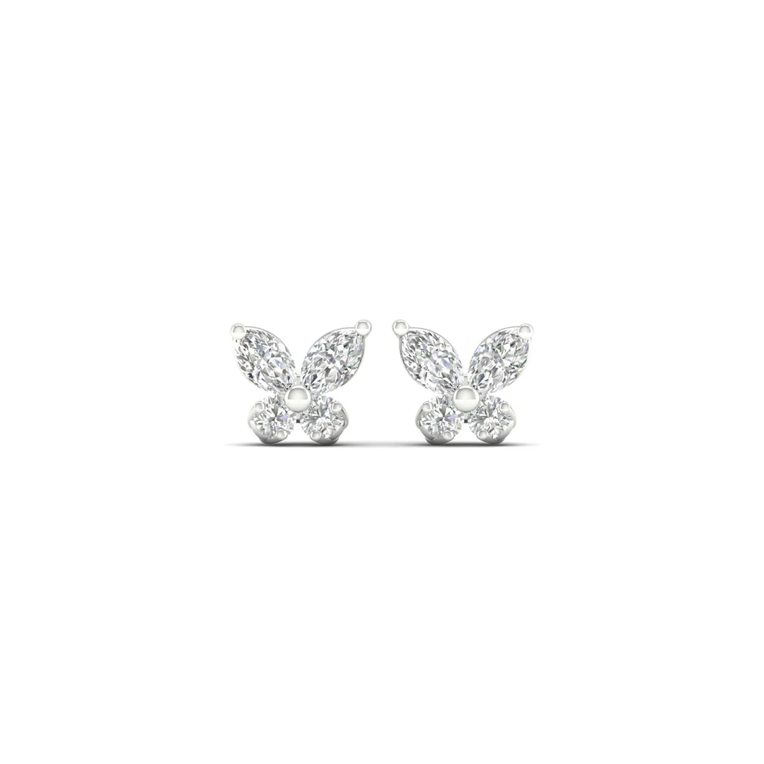 1.12 CTW Lab Grown Diamond Simple Butterfly Stud Earring
