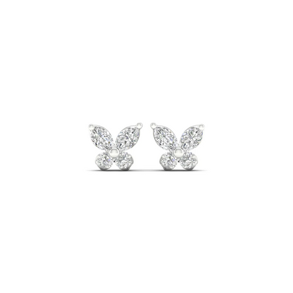1.12 CTW Lab Grown Diamond Simple Butterfly Stud Earring