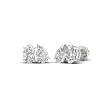 1.50 CTW Lab Grown Diamond Toi At Moi Stud Earring