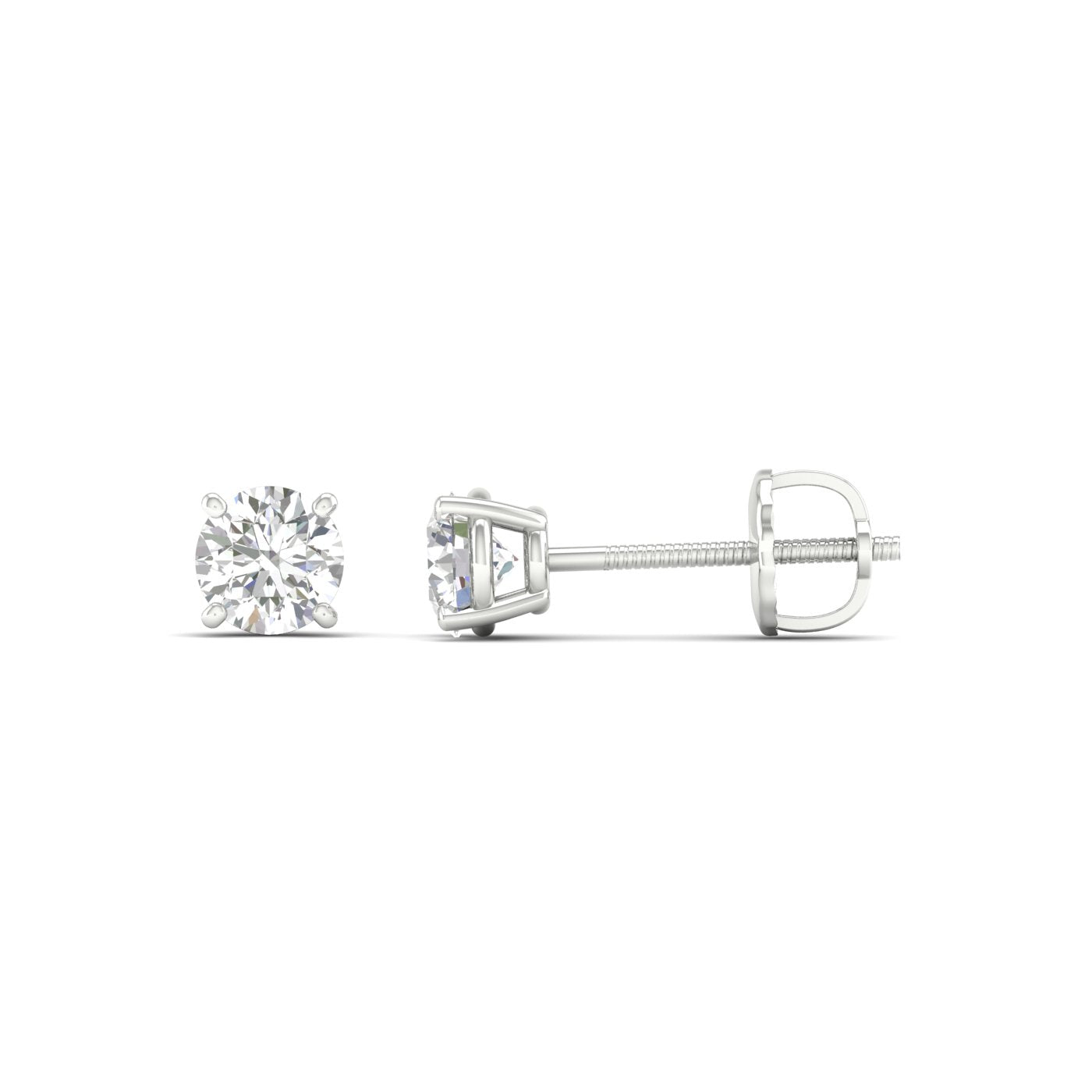 0.50 CTW  Lab Grown Diamond Solitaire Small Stud Earring