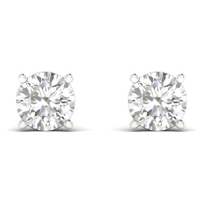 10 CTW Lab Grown Diamond Solitaire Round Stud Earring