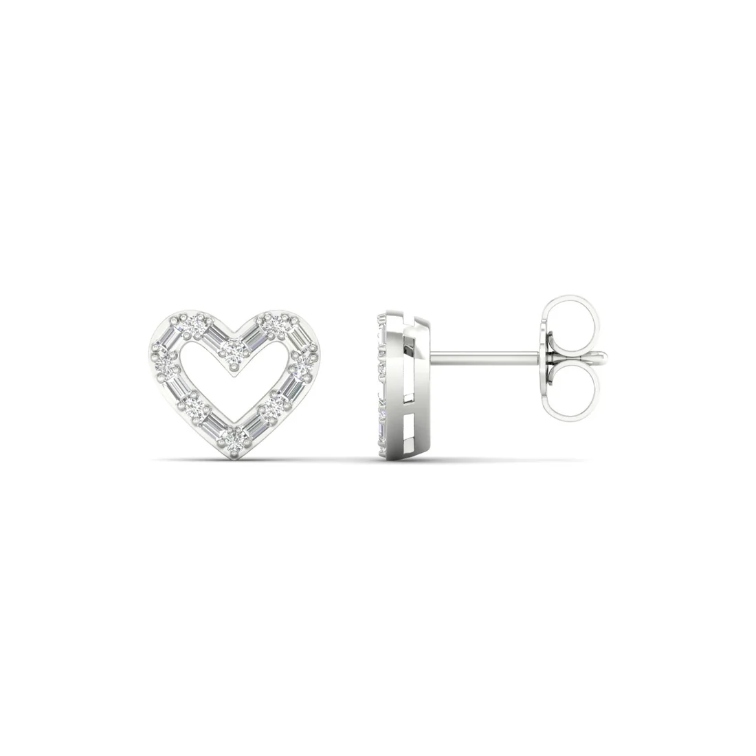 0.25 CTW Lab Grown Diamond Golden Heart Earring