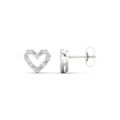 0.25 CTW Lab Grown Diamond Golden Heart Earring
