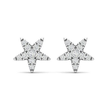 0.16 CTW Lab Grown Diamond Star Shape Stud Earring