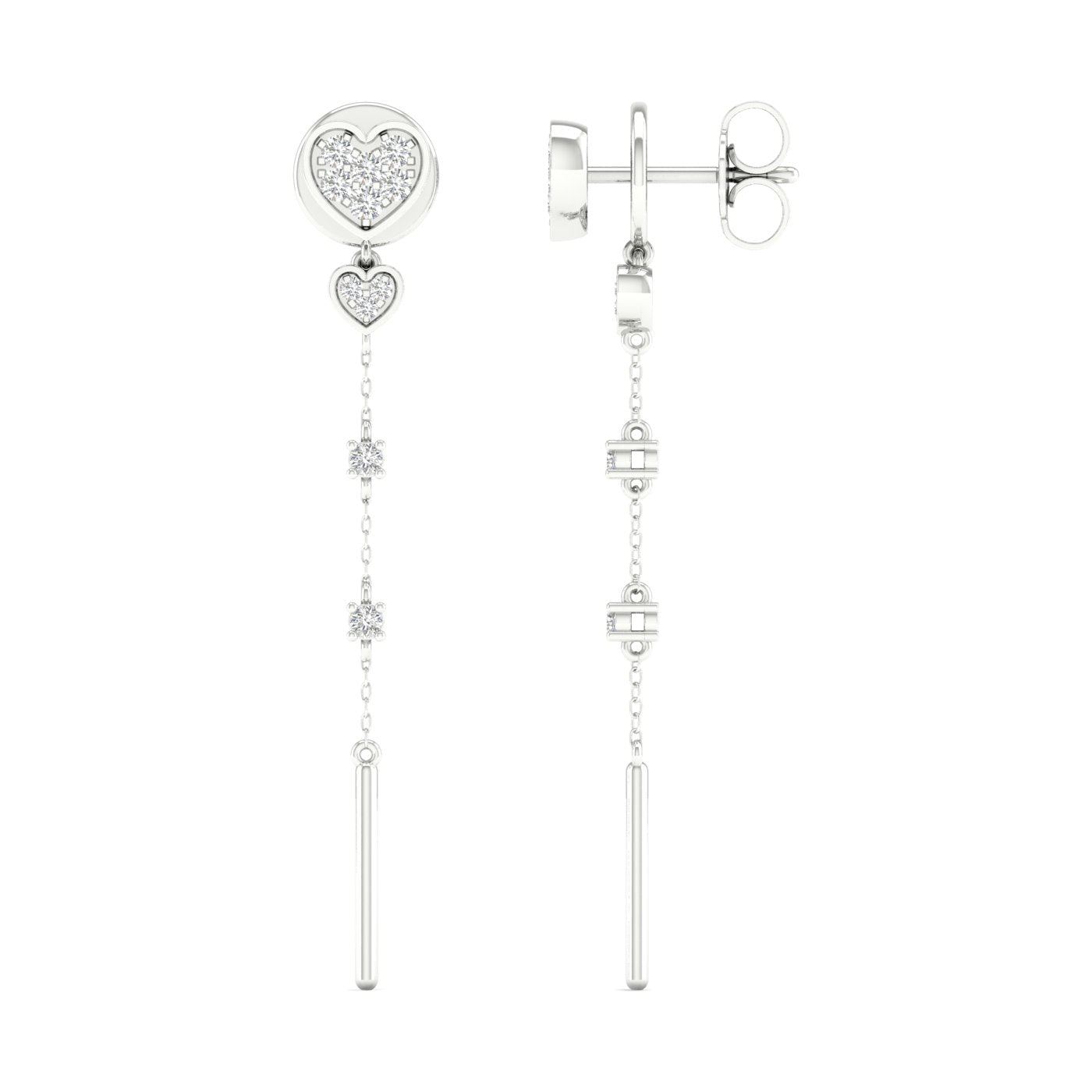 0.230 CTW Lab Grown Diamond Unique Design Drop Earring