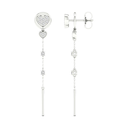 0.230 CTW Lab Grown Diamond Unique Design Drop Earring