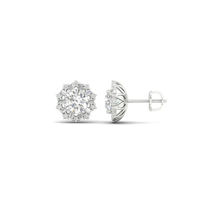 1 CTW Lab Grown Diamond Blossom Stud Earring