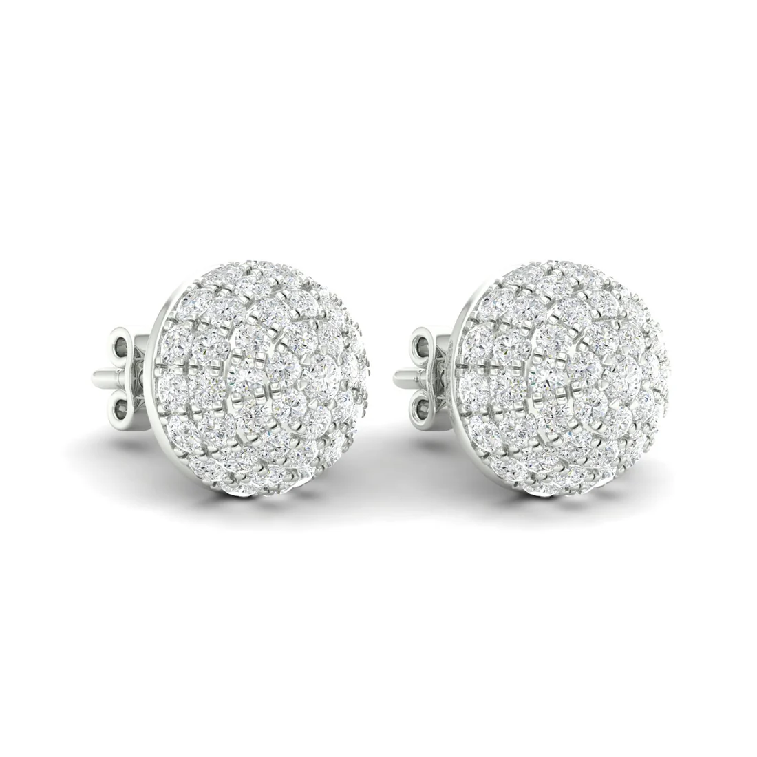 2.12 CTW Lab Grown Diamond Dome Stud Earring