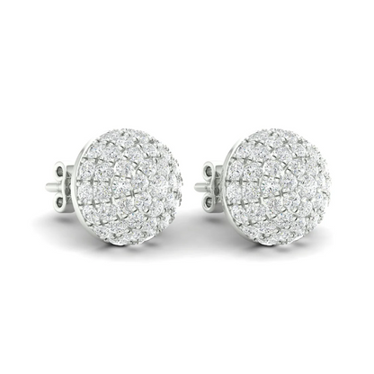 2.12 CTW Lab Grown Diamond Dome Stud Earring