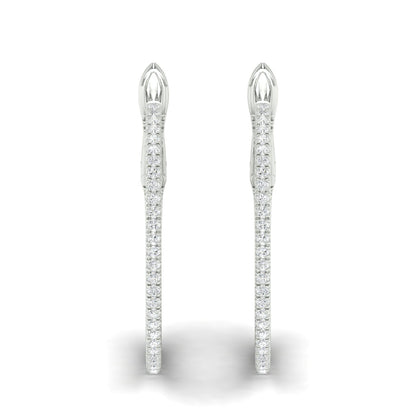 0.30 CTW Lab Grown Diamond Small Hoop Earring