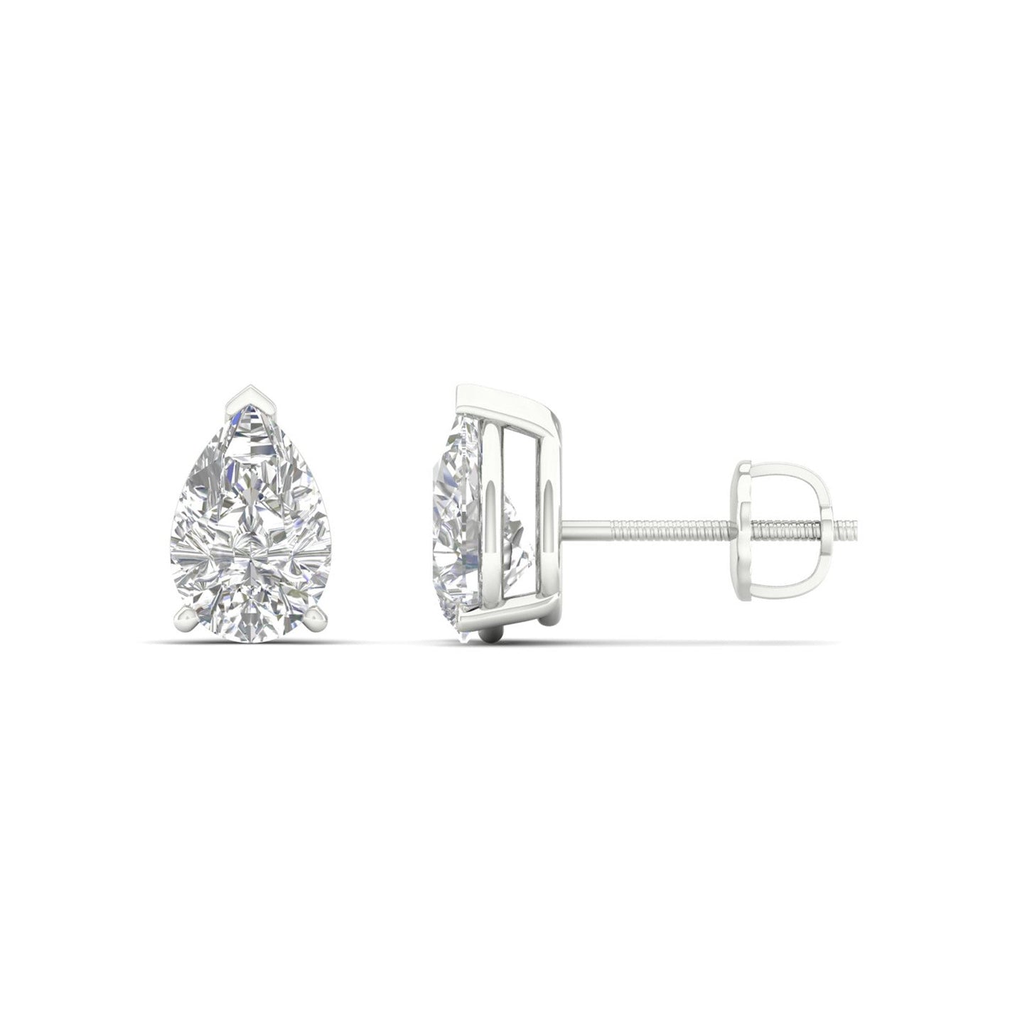 1.50 CTW Lab Grown Diamond Classic Pear Stud Earring