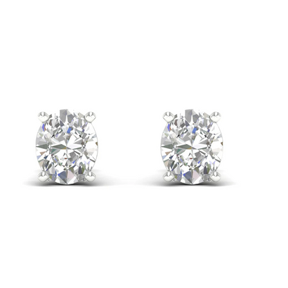 10 CTW Lab Grown Diamond Solitaire Oval Stud Earring