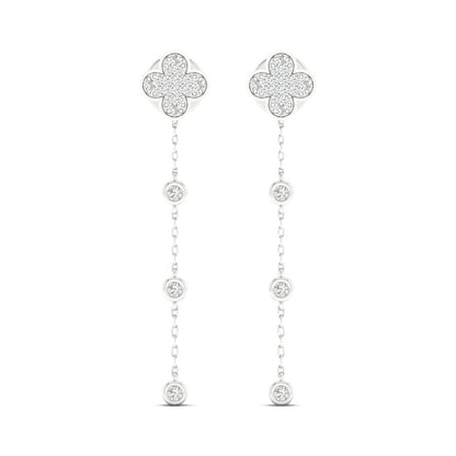 0.30 CTW Lab Grown Diamond Clover Stud Earring