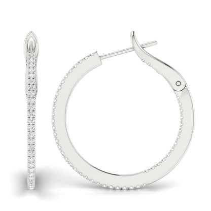 0.30 CTW Lab Grown Diamond Small Hoop Earring