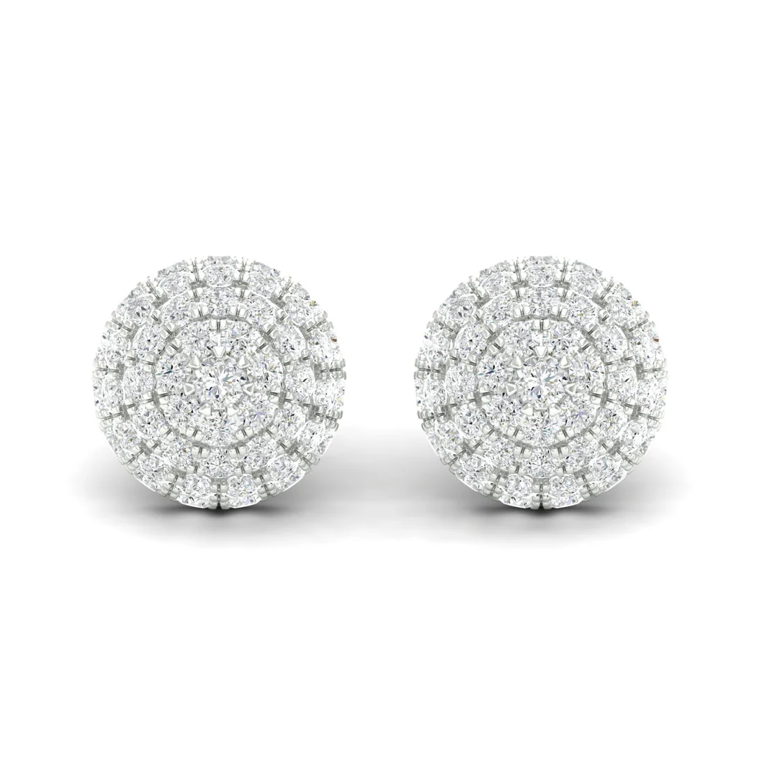 2.12 CTW Lab Grown Diamond Dome Stud Earring