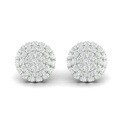 2.12 CTW Lab Grown Diamond Dome Stud Earring