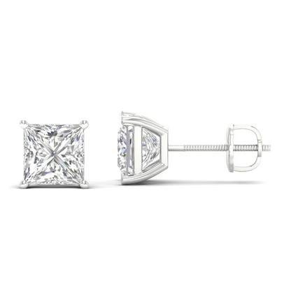 10 CTW Lab Grown Diamond Classic Princess Stud Earring