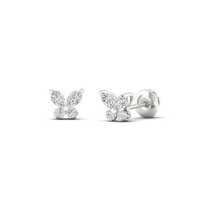1.12 CTW Lab Grown Diamond Simple Butterfly Stud Earring