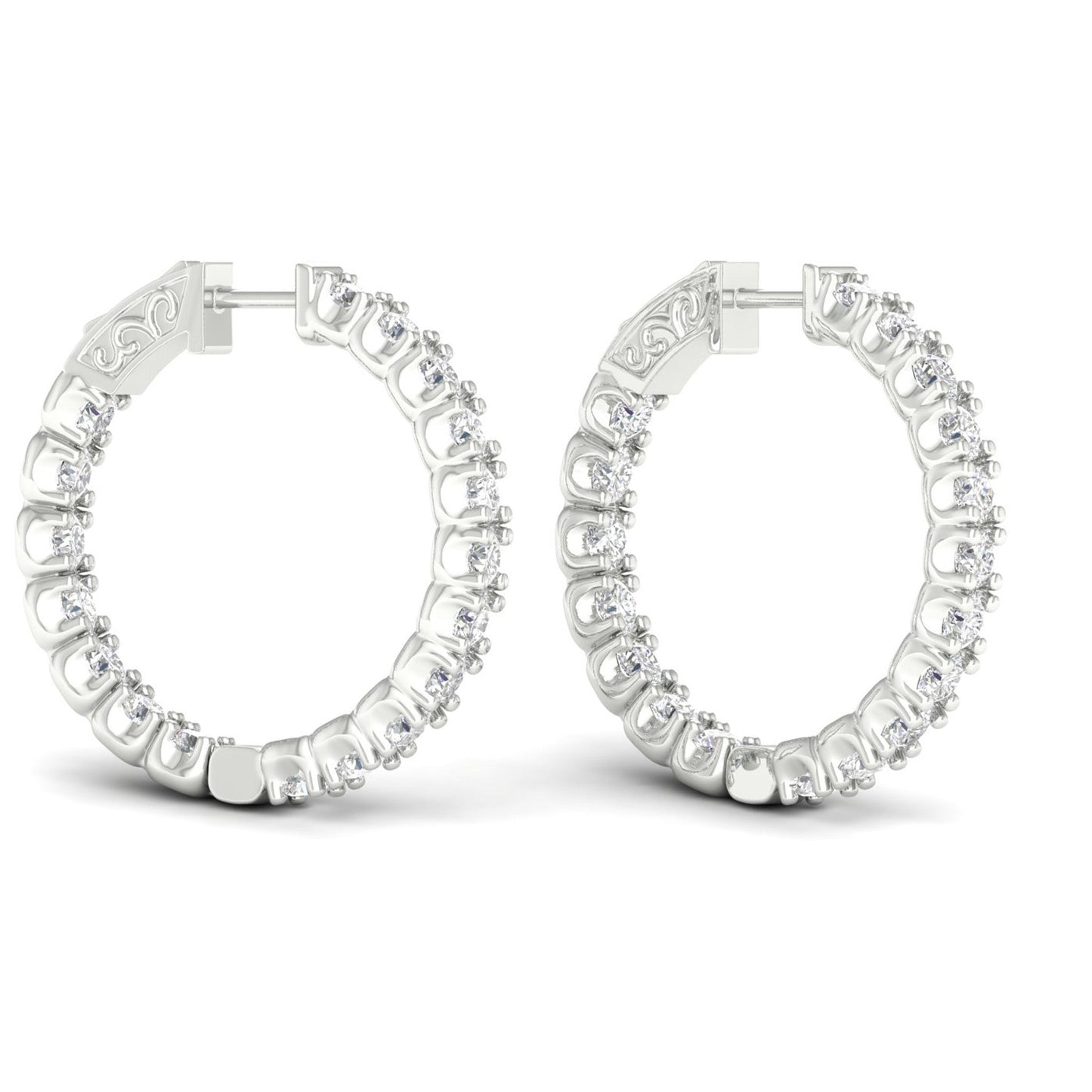 4 CTW Lab Grown Diamond Classic Small Hoop Earring