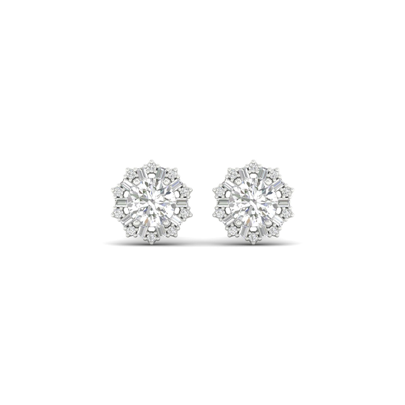 1 CTW Lab Grown Diamond Blossom Stud Earring