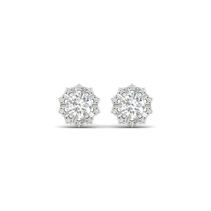 1 CTW Lab Grown Diamond Blossom Stud Earring