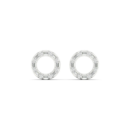 0.25 CTW Lab Grown Diamond Circle Stud Earring