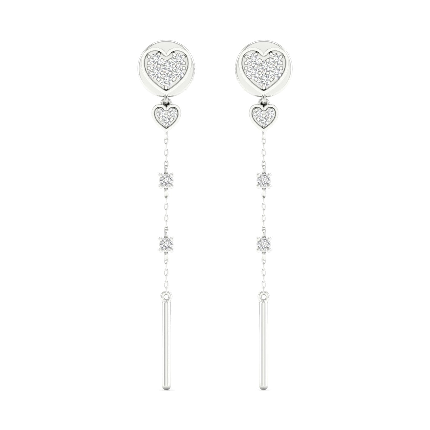 0.230 CTW Lab Grown Diamond Unique Design Drop Earring