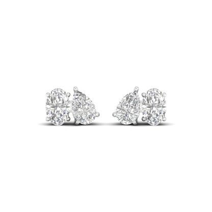 1.50 CTW Lab Grown Diamond Toi At Moi Stud Earring