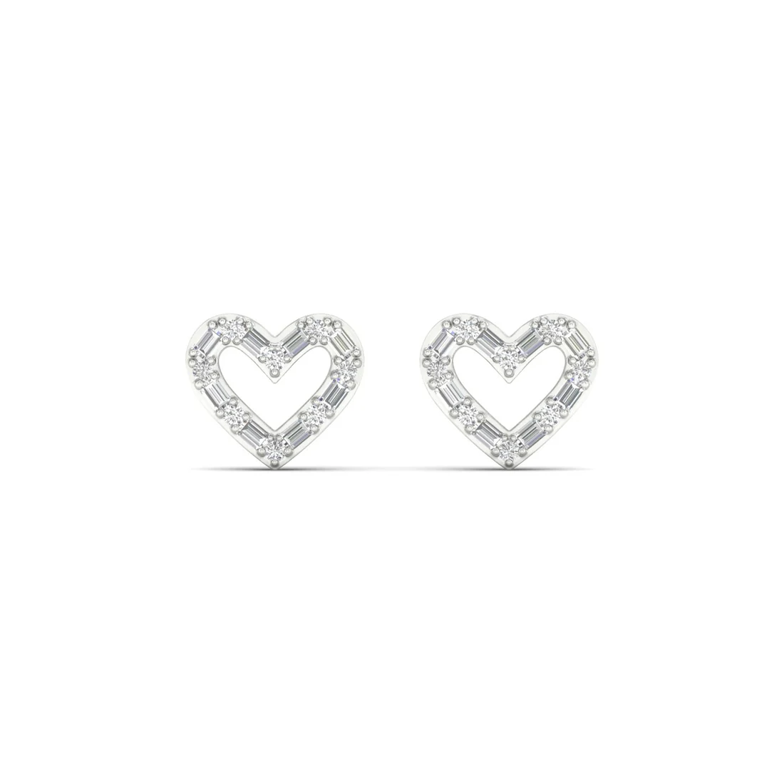 0.25 CTW Lab Grown Diamond Golden Heart Earring