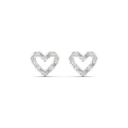 0.25 CTW Lab Grown Diamond Golden Heart Earring