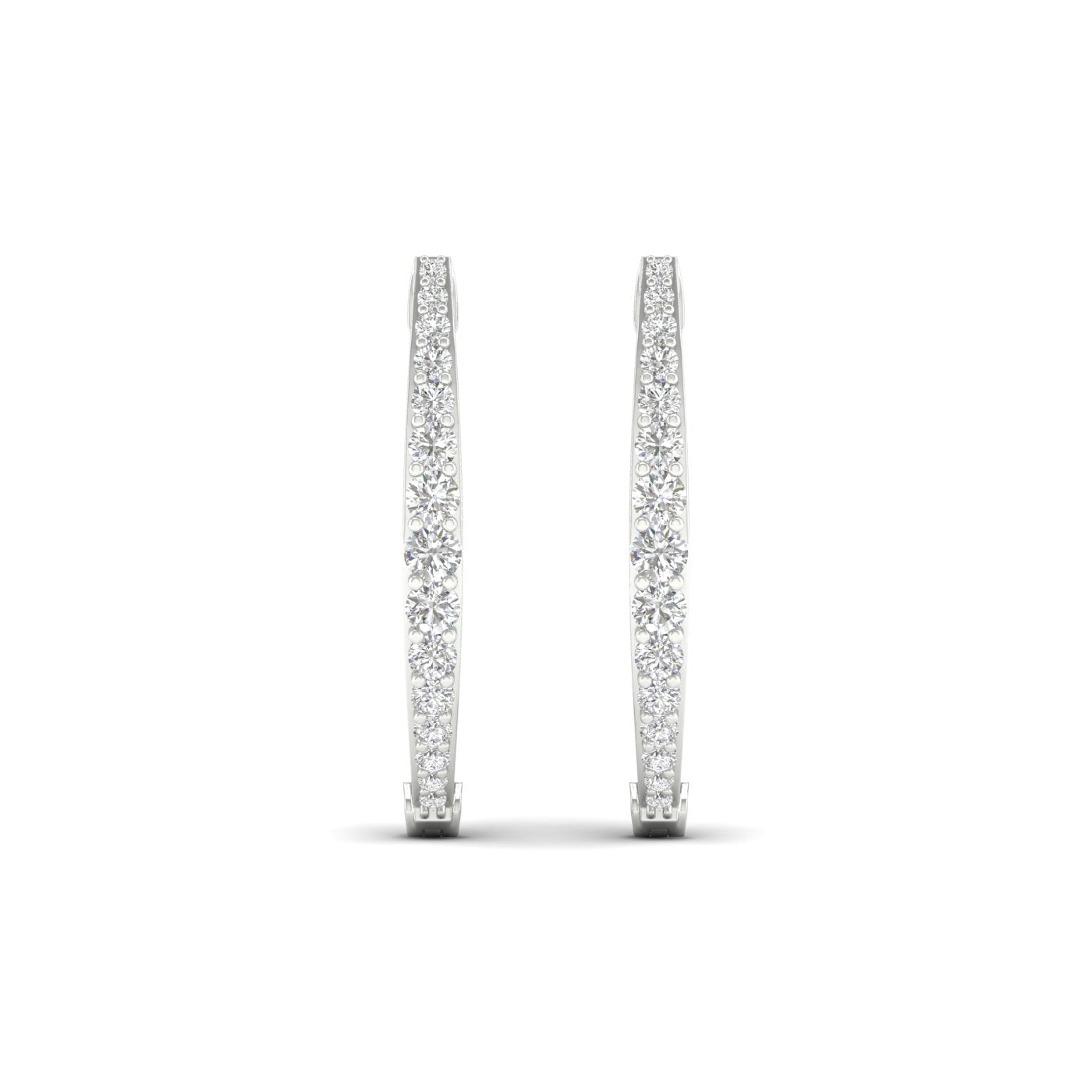 0.50 CTW Lab Grown Diamond Luna Curve Hoop Earring