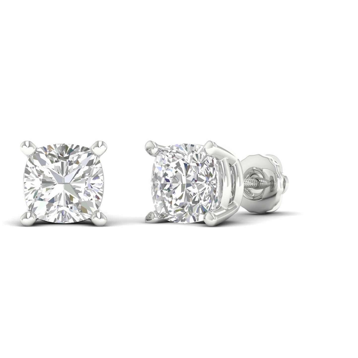 10 CTW Lab Grown Diamond Classic Cushion Stud Earring