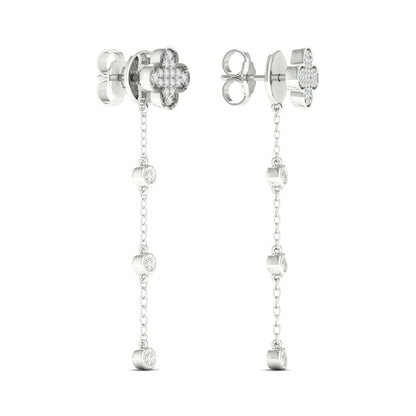0.30 CTW Lab Grown Diamond Clover Stud Earring