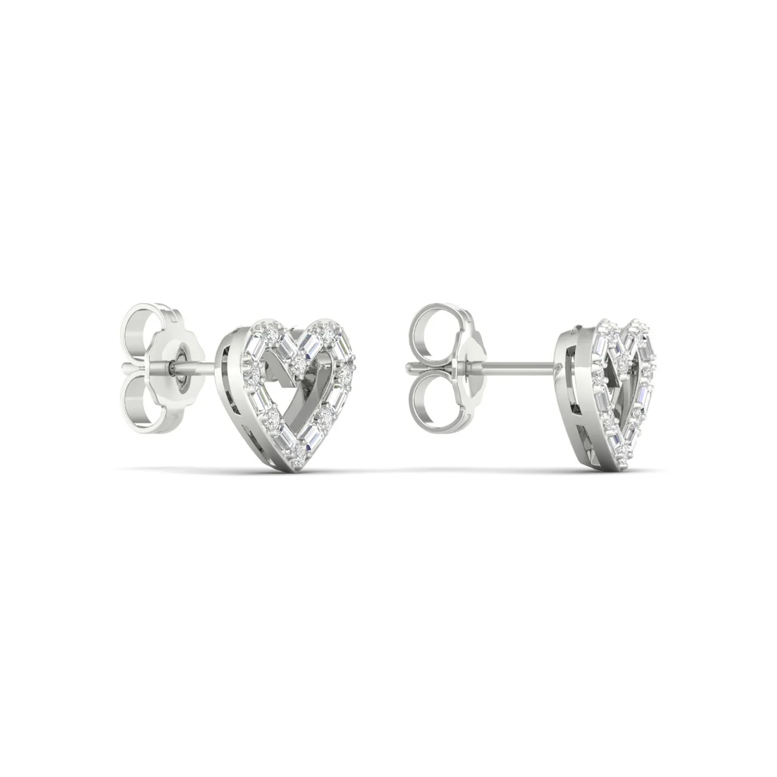 0.25 CTW Lab Grown Diamond Golden Heart Earring