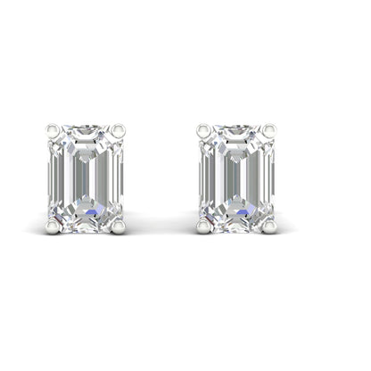 10 CTW Lab Grown Diamond Classic Emerald Stud Earring