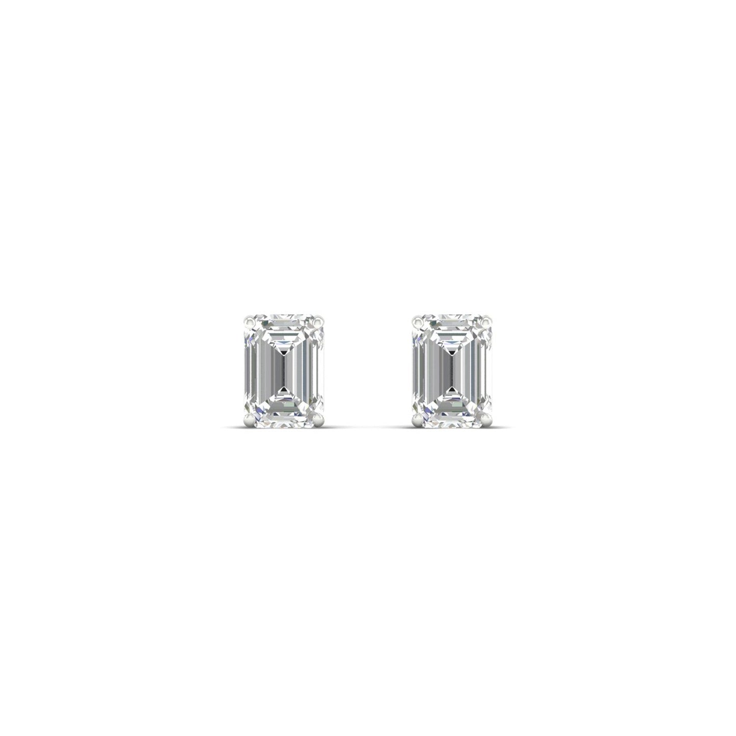 0.50 CTW Lab Grown Diamond Emerald Shape Stud Earring