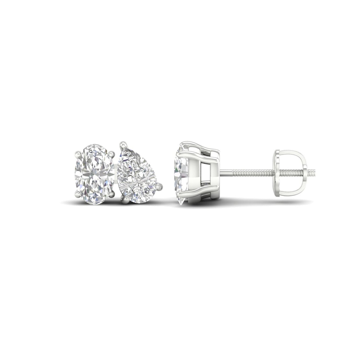 1.50 CTW Lab Grown Diamond Toi At Moi Stud Earring