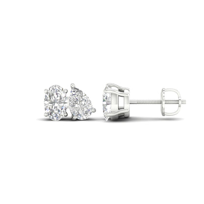 1.50 CTW Lab Grown Diamond Toi At Moi Stud Earring