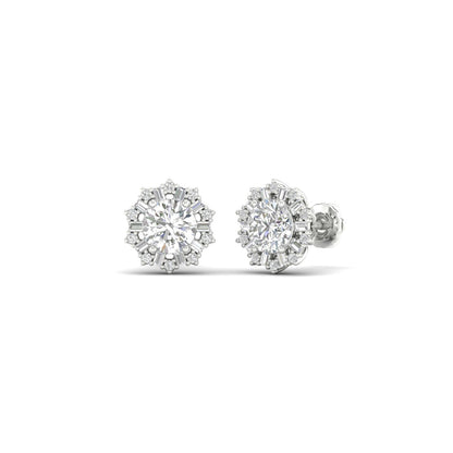 1 CTW Lab Grown Diamond Blossom Stud Earring