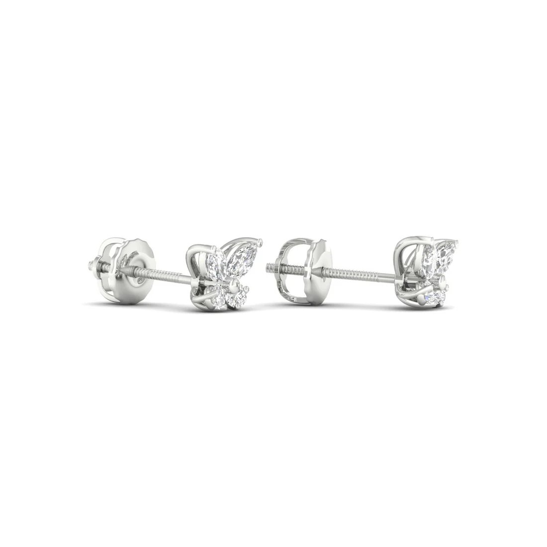 1.12 CTW Lab Grown Diamond Simple Butterfly Stud Earring