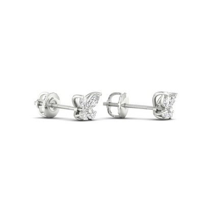 1.12 CTW Lab Grown Diamond Simple Butterfly Stud Earring