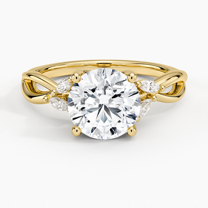 2 CT Lab Grown Diamond Twisted Engagement Ring
