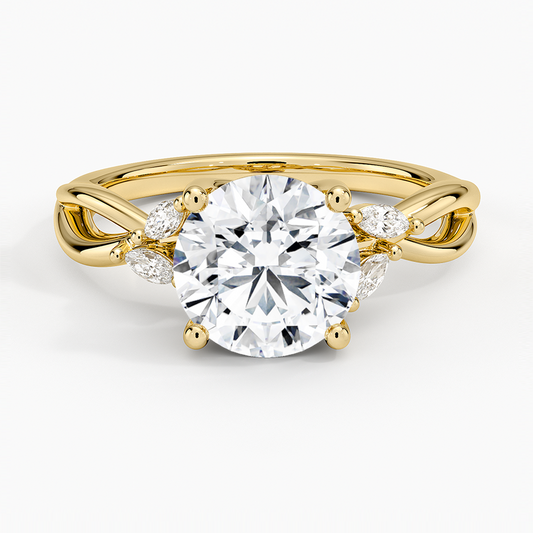 2 CT Lab Grown Diamond Twisted Engagement Ring