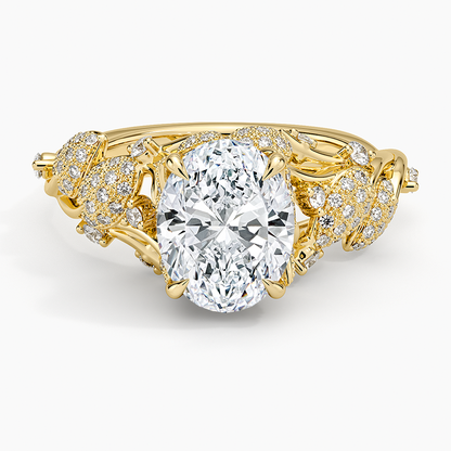 2 CT Oval Cut Labgrown Diamond Cluster Engagement Ring