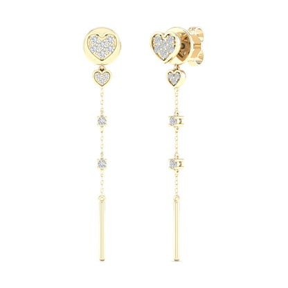 0.230 CTW Lab Grown Diamond Unique Design Drop Earring