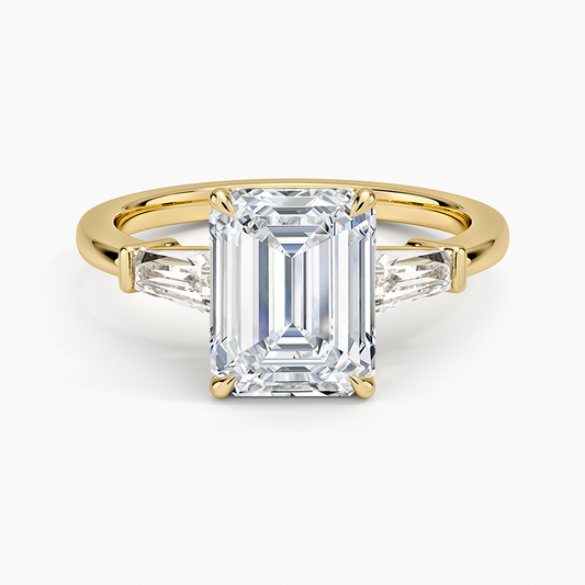 2 CT Emerald Lab Grown Diamond Cluster Engagement Ring