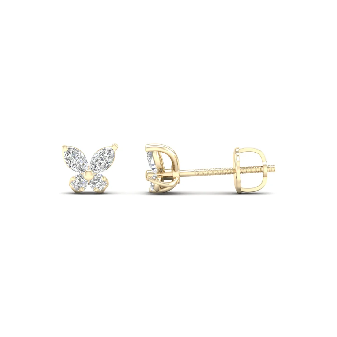 1.12 CTW Lab Grown Diamond Simple Butterfly Stud Earring