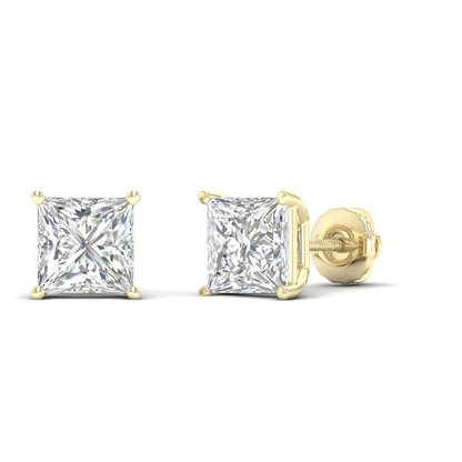 10 CTW Lab Grown Diamond Classic Princess Stud Earring